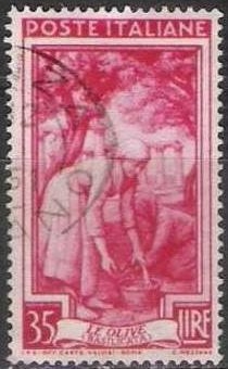Italia 1950 Scott 560 Sello º Oficios Le Olive Basilicata 35L Timbre Italie Italy Stamp Francobollo 